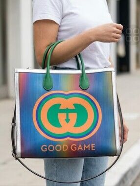 Gucci Good Game Multicolor PVC Tote Bag